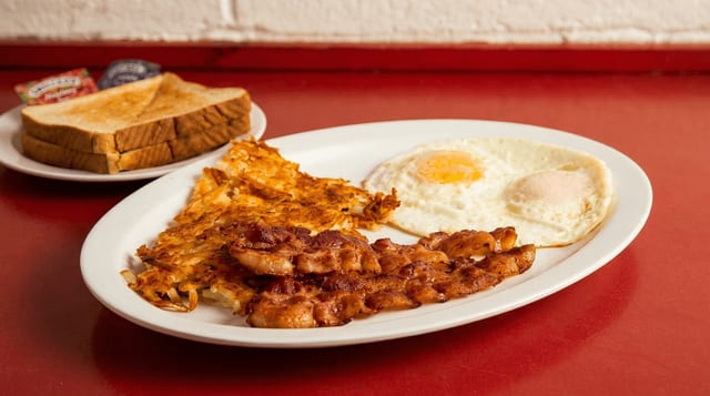 Two Eggs & Bacon or Sausage Special.