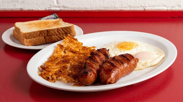 Polish Sausage & Eggs Plate.