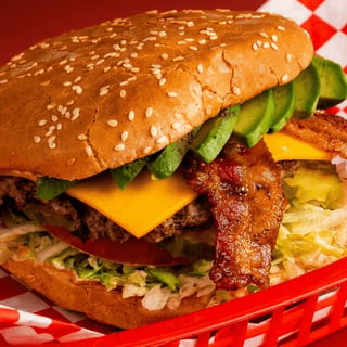 Avocado Bacon Cheeseburger
