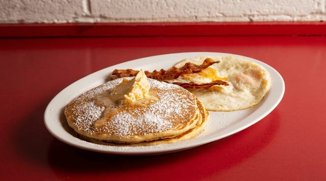 Pancakes, Eggs & Meat Special.