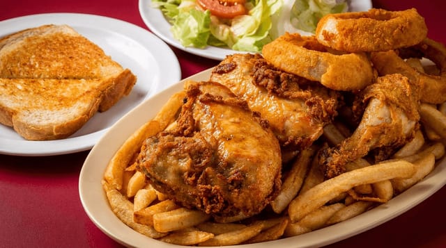1/2 Fried Chicken Dinner.