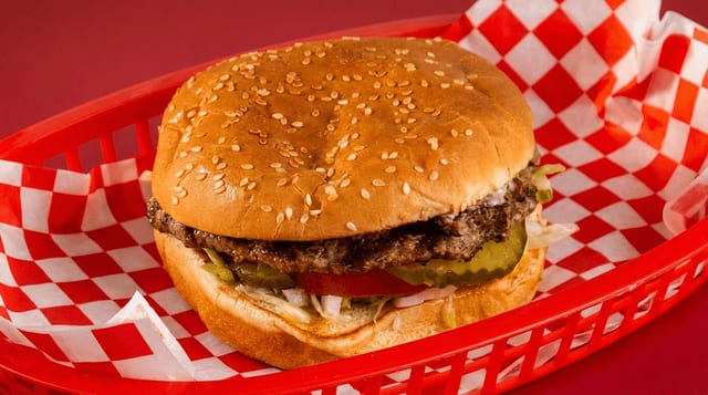 1/4 lb Hamburger.