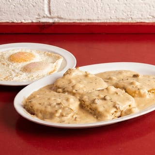 Biscuits & Gravy with Eggs Special