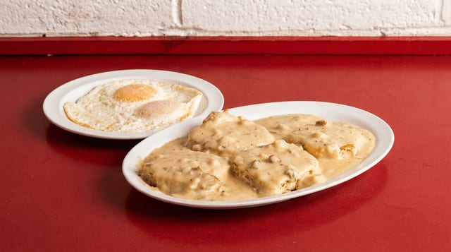Biscuits & Gravy with Eggs Special.